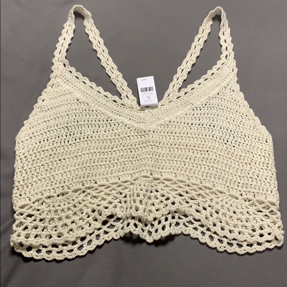 Garage Lace Crochet Crop top large